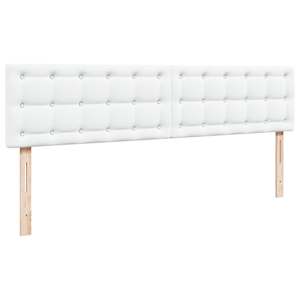 Osmanský postel s matracemi&LED čistě bílý 160x200cm umělá kůže - obrázek 13