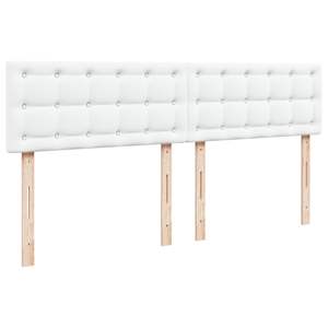 Osmanský postel s matracemi&LED čistě bílý 180x200cm umělá kůže - obrázek 13