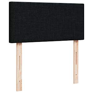 Osmanský postel s matrací černá 90x200 cm textil - obrázek 10