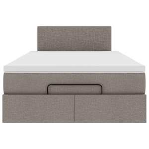 Osmanská postel s matrací & LED taupe 120x190cm látka - obrázek 8