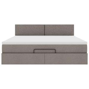 Osmanská postel s matrací & LED taupe 180x200cm látka - obrázek 8