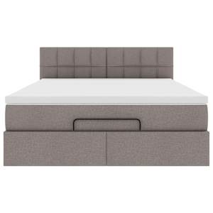 Osmanská postel s matrací & LED Taupe 140x190 cm Látka - obrázek 8