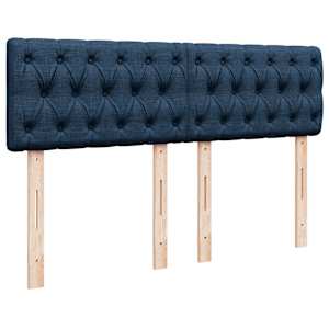 Osmanská postel s matrací & LED modrá 140x190 cm látka - obrázek 10
