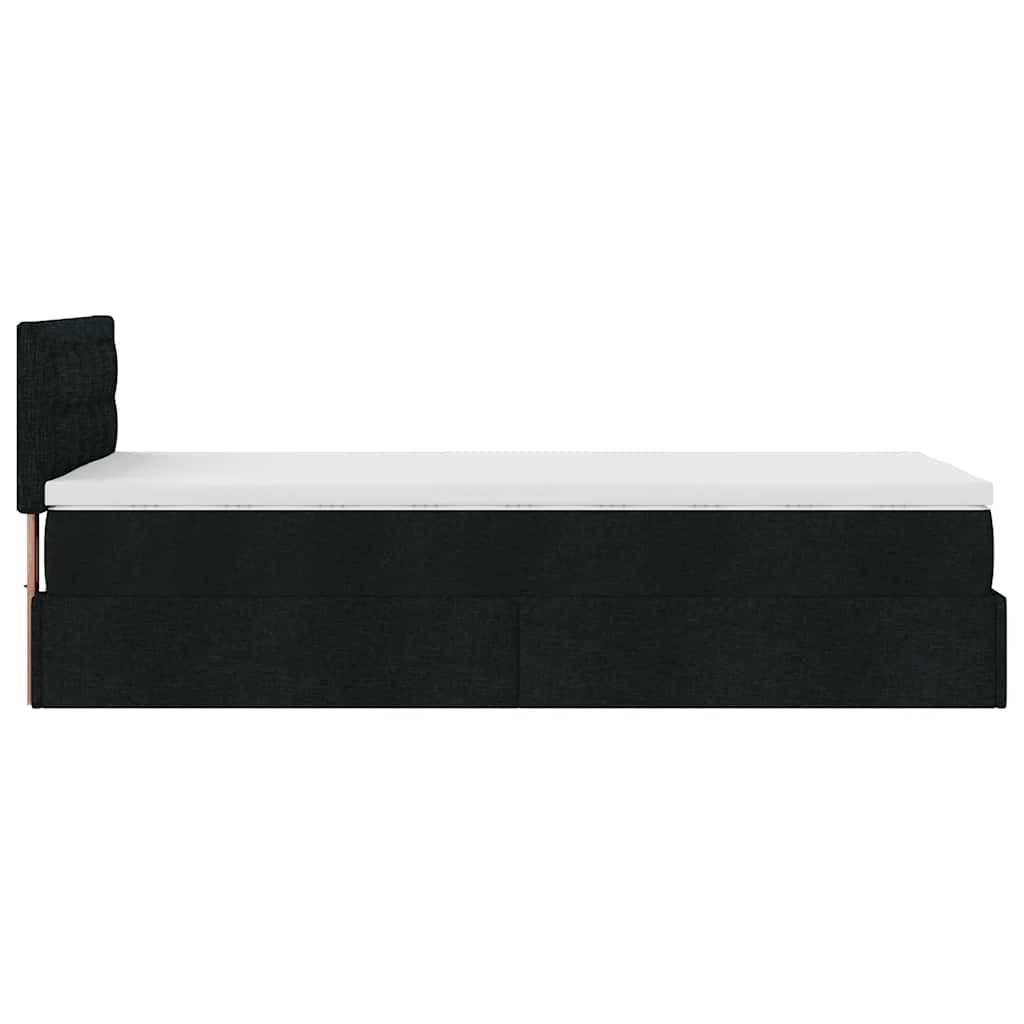 2024 Lit ottoman avec matelas et LED gris clair 80x200cm tissu lit rembourré vidaXL