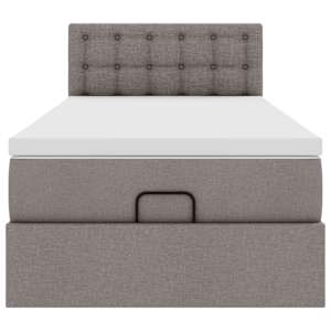Osmanský rám postele s matrací taupe 80x200cm textil - obrázek 8