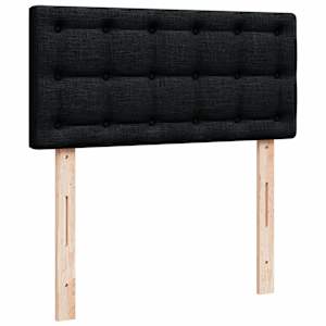Osmanský postel s matrací černá 90x200 cm textil - obrázek 10
