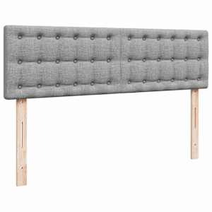 Osmanská postel s matrací & LED světle šedá 140x190 cm látka - obrázek 10