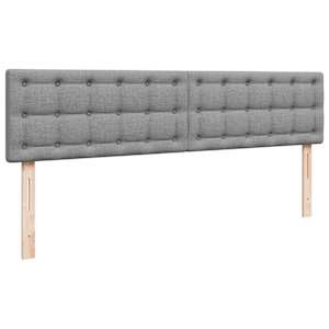 Osmanský rám postele s matrací světle šedý 200x200cm textil - obrázek 13