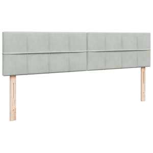 Osmanský rám postele s matracíes světle šedá 200x200cm samet - obrázek 8