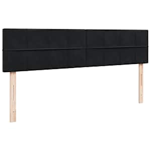 Osmanský rám postele s matrací černý 200x200cm samet - obrázek 8