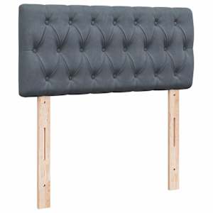 Osmanský rám postele s matrací tmavě šedá 90x200cm samet - obrázek 8