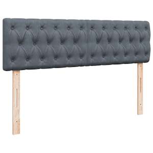 Osmanský rám postele s matrací tmavě šedá 140x190cm samet - obrázek 8