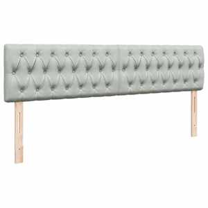 Osmanský rám postele s matracíes světle šedá 200x200cm samet - obrázek 8