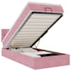 vidaXL Ottomani voodiraam madratsiga, roosa, 90x190cm, samet