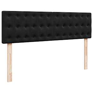Osmanský rám postele s matrací černá 140x190cm samet - obrázek 10