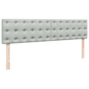 Osmanský rám postele s matracíes světle šedá 200x200cm samet - obrázek 10