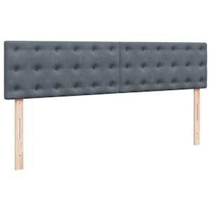 Osmanský rám postele s matrací tmavě šedý 200x200cm samet - obrázek 10