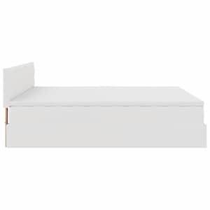 Osmanský rám postele s matrací bílý 160x200cm umělá kůže - obrázek 11