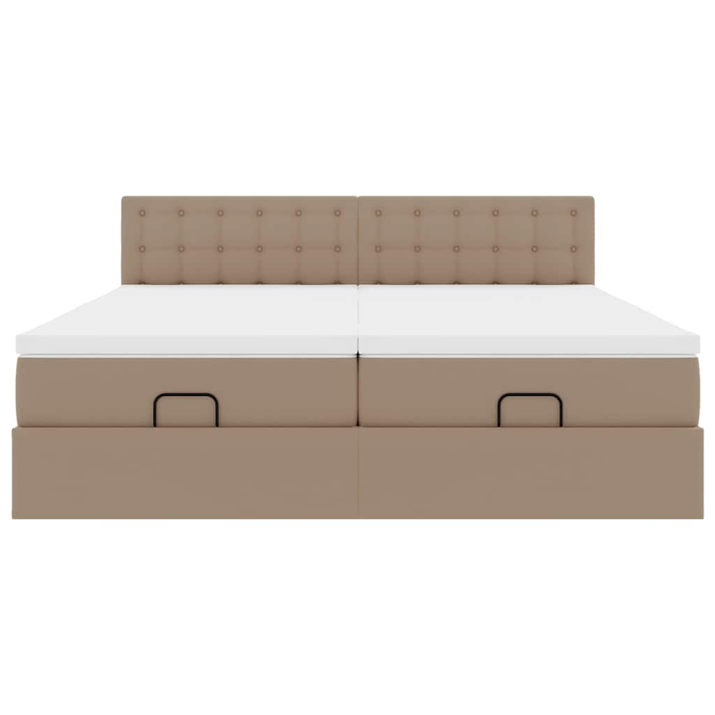Ottoman bed met matrassen en LED's 160x200cm kunstleer - Afbeelding 8