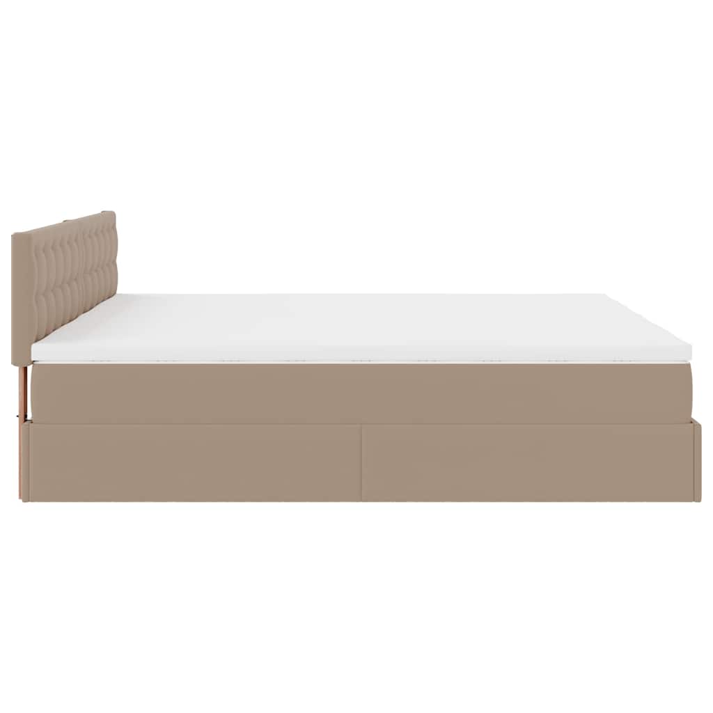 Ottoman bed met matrassen en LED's 160x200cm kunstleer - Afbeelding 11