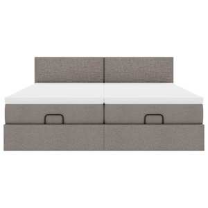 Osmanský rám postele s matrací taupe 180x200cm textil - obrázek 8