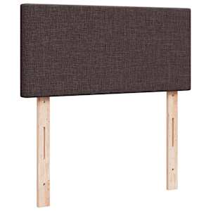 Osmanský rám postele s matrací tmavě hnědá 200x200cm textil - obrázek 10