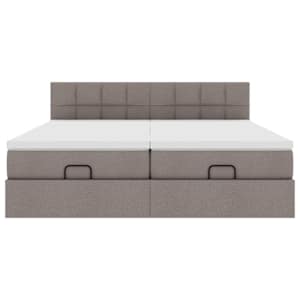 Osmanský rám postele s matrací taupe 160x200cm textil - obrázek 8