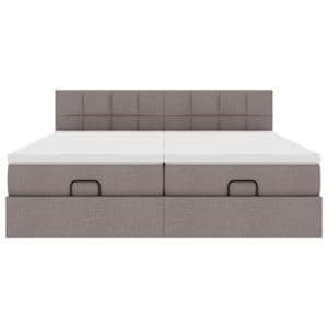 Osmanský rám postele s matrací taupe 180x200cm textil - obrázek 8