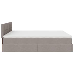 Osmanský rám postele s matrací taupe 180x200cm textil - obrázek 11