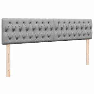 Osmanský rám postele s matrací světle šedá 160x200cm textil - obrázek 10