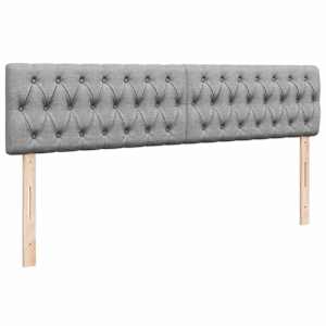 Osmanský rám postele s matrací světle šedá 180x200cm textil - obrázek 10