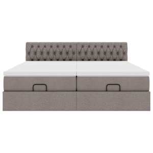 Osmanský rám postele s matrací taupe 180x200cm textil - obrázek 8