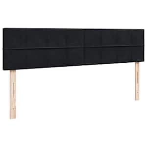 Osmanský rám postele s matracíes černá 160x200cm samet - obrázek 10