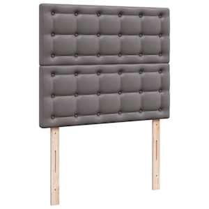 Osmanský rám postele s matrací šedá 120x190 cm umělá kůže - obrázek 9