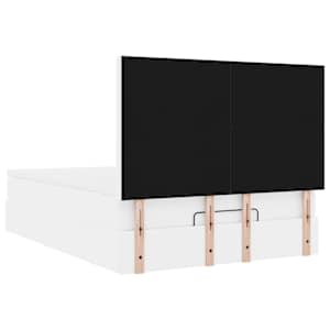 Osmanský rám postele s matrací bílý 140x190cm umělá kůže - obrázek 11