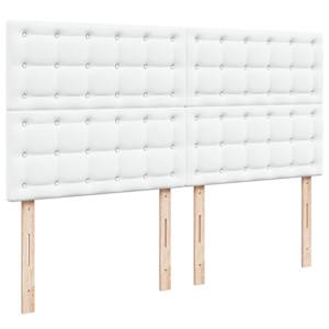 Osmanský rám postele s matrací bílý 200x200cm umělá kůže - obrázek 9