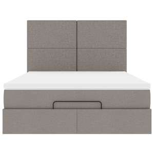 Osmanský rám postele s matrací taupe 140x190cm textil - obrázek 7