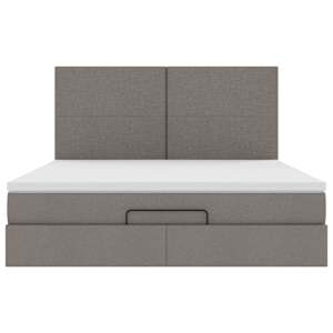 Osmanský rám postele s matrací taupe 180x200cm textil - obrázek 7