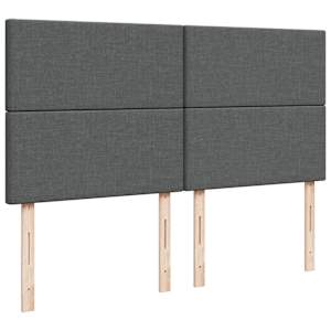 Osmanský rám postele s matrací tmavě šedý 200x200cm textil - obrázek 9