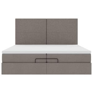 Osmanský rám postele s matracíes taupe 200x200cm textil - obrázek 7