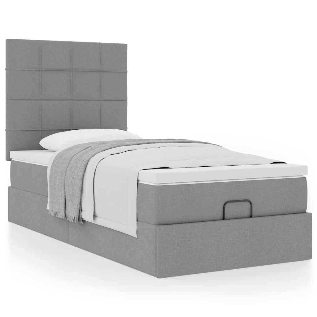 Cadre de lit ottoman avec matelas noir 80x200 cm 2024 tissu cadre de lit vidaXL