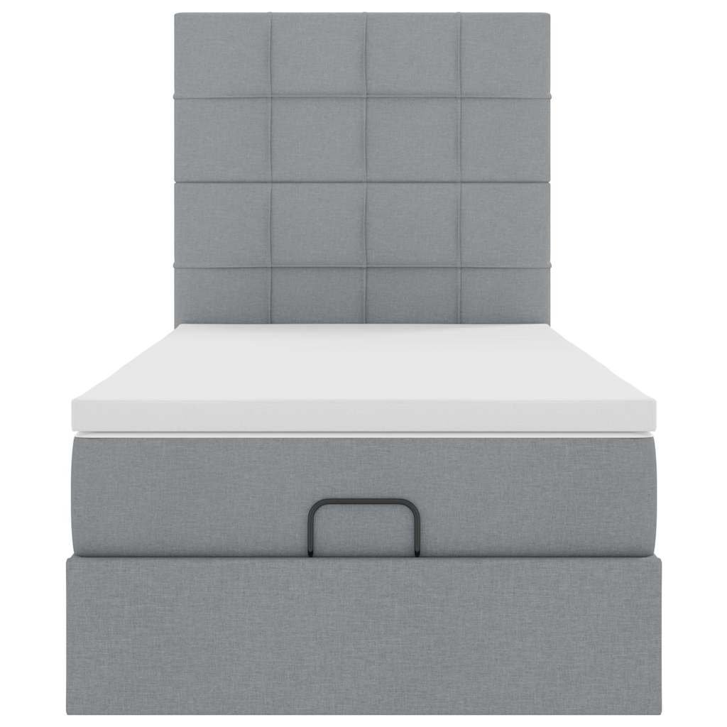 Cadre de lit ottoman avec matelas noir 80x200 cm 2024 tissu cadre de lit vidaXL