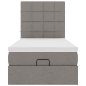 Osmanský rám postele s matrací taupe 80x200cm textil - obrázek 7