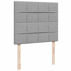 Osmanský rám postele s matrací světle šedá 120x190 cm textil - obrázek 9
