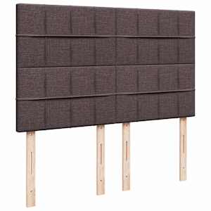Osmanský rám postele s matrací tmavě hnědá 140x190cm textil - obrázek 9
