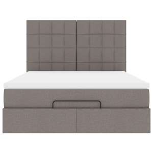 Osmanský rám postele s matrací taupe 140x190cm textil - obrázek 7