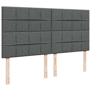 Osmanský rám postele s matrací tmavě šedá 160x200cm textil - obrázek 8
