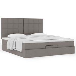 Osmanský rám postele s matrací taupe 180x200cm textil - obrázek 4