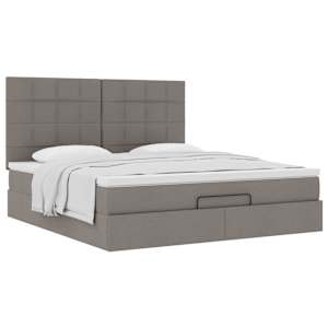 Osmanský rám postele s matrací taupe 180x200cm textil - obrázek 5