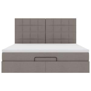 Osmanský rám postele s matrací taupe 180x200cm textil - obrázek 7